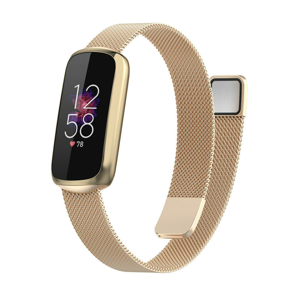 Strap-it® Strap-it Fitbit Luxe Milanese band (champagne goud) Strap-it® Strap-it Fitbit Luxe Milanese band (champagne goud)