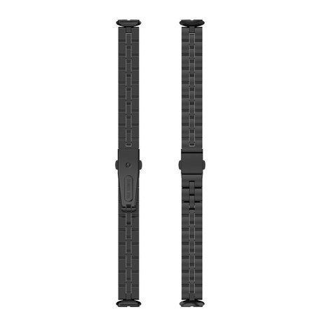 Strap-it® Strap-it Fitbit Luxe stalen band (zwart)
