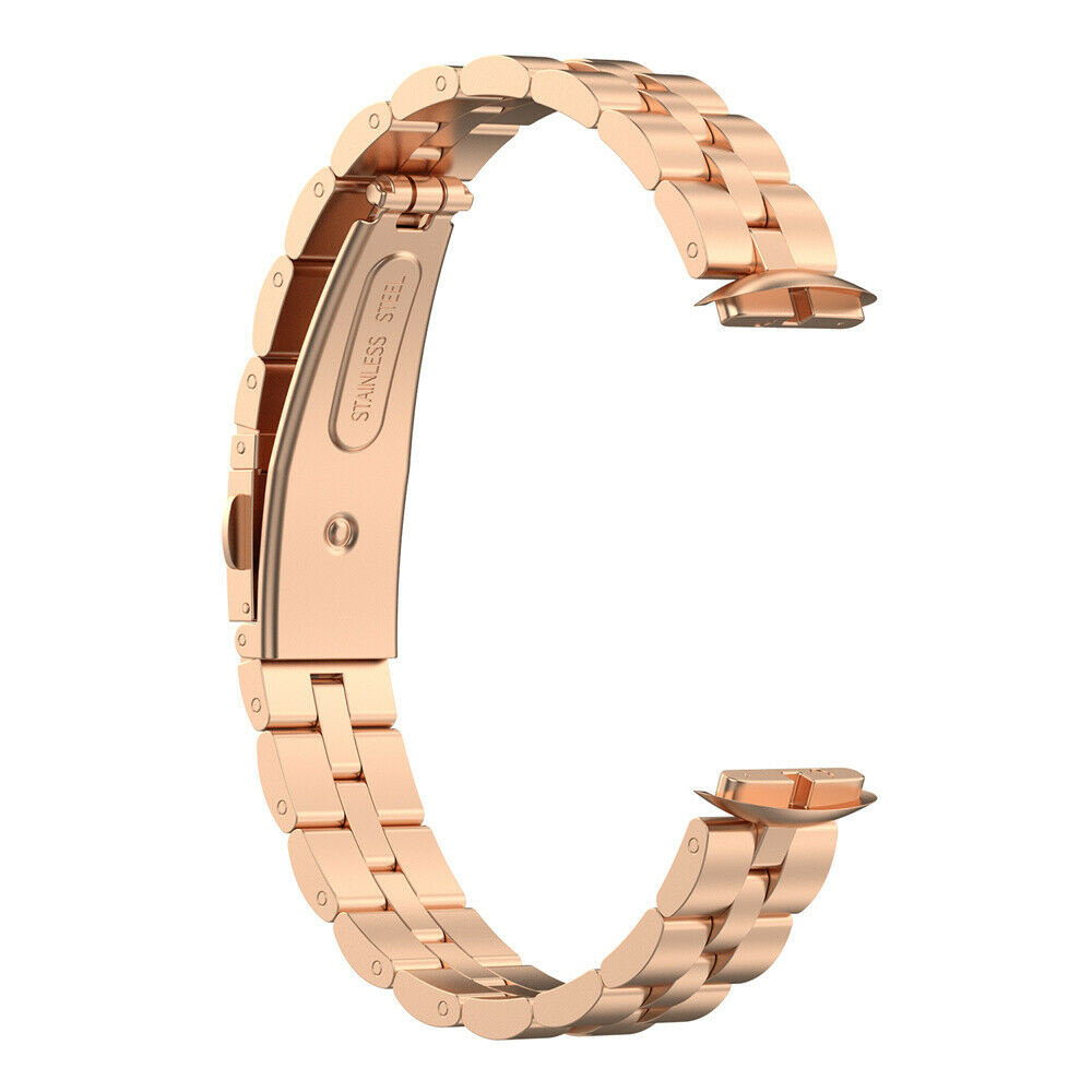 Strap-it® Strap-it Fitbit Luxe stalen band (rosé goud)