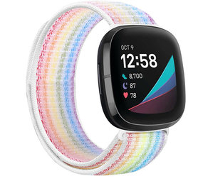 Strap-it® Fitbit Versa 3 nylon band (kleurrijk)