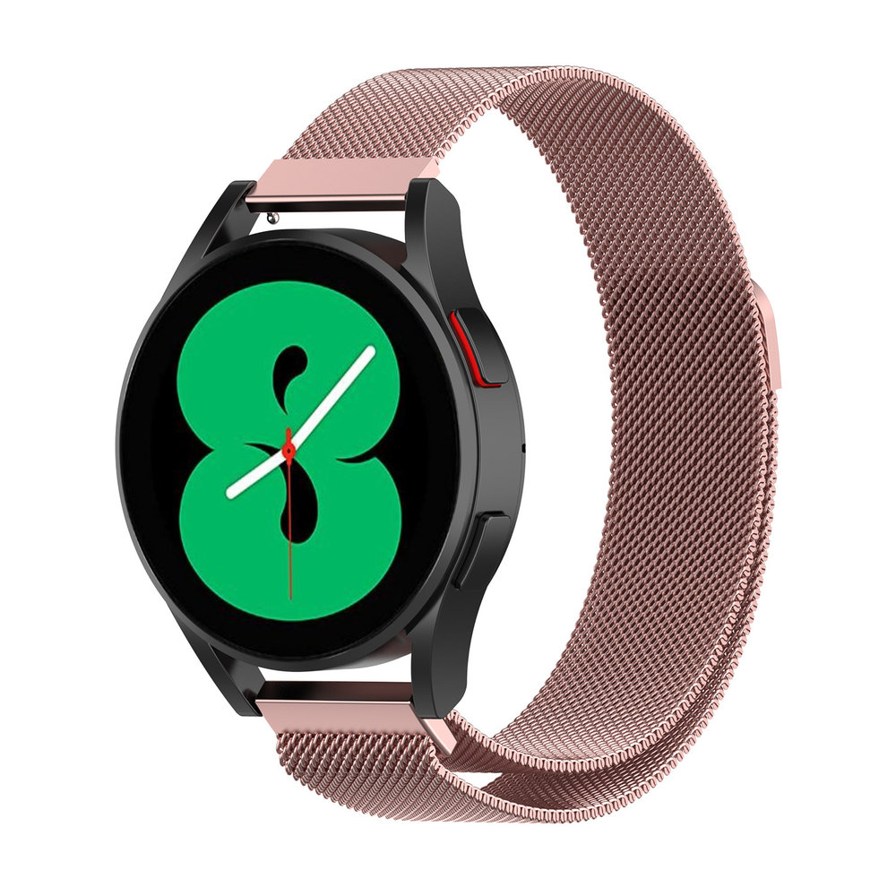Strap-it® Strap-it Samsung Galaxy Watch 4 - 44mm Milanese band (roze)