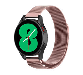 Strap-it® Samsung Galaxy Watch 4 - 44mm Milanese band (roze)