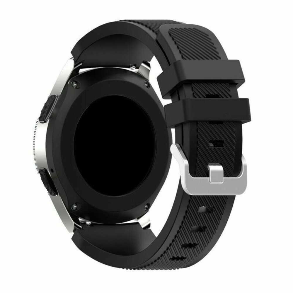 Strap-it® Strap-it Samsung Galaxy Watch 4 - 44mm siliconen bandje (zwart) Strap-it® Strap-it Samsung Galaxy Watch 4 - 44mm siliconen bandje (zwart)