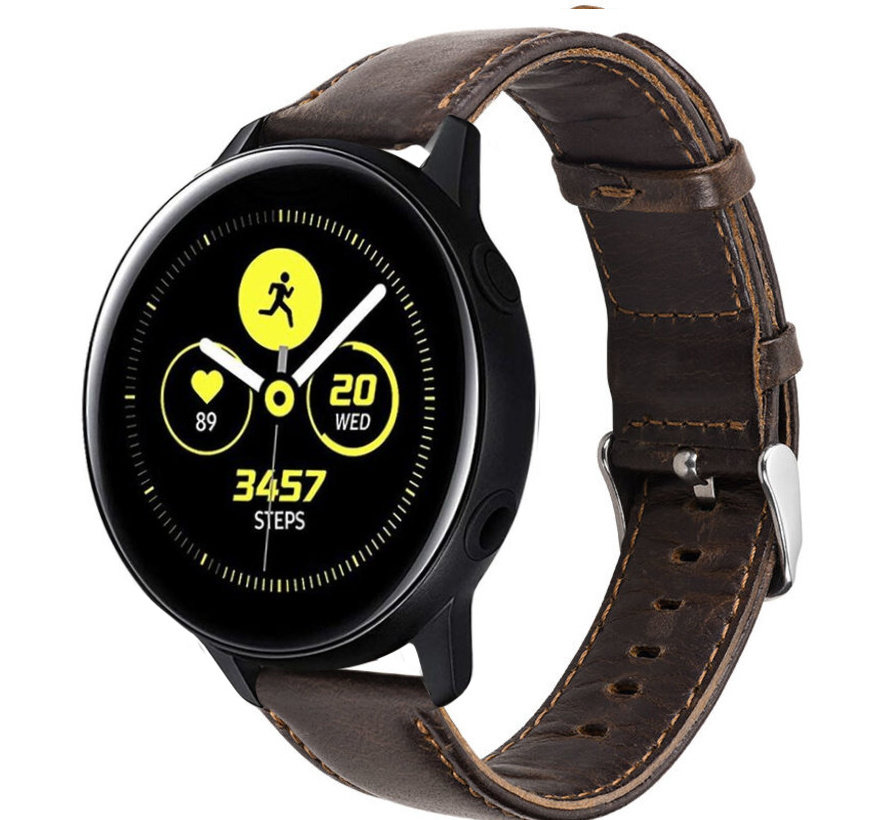 SmartphoneClip - bandje leer bruin - voor Galaxy Watch Active (2) | Blokker