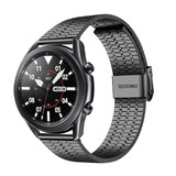 Strap-it® Samsung Galaxy Watch 3 45mm roestvrij stalen band (zwart)