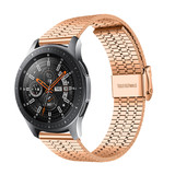Strap-it® Samsung Galaxy Watch 46mm roestvrij stalen band (rosé goud)
