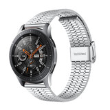 Strap-it® Samsung Galaxy Watch 46mm roestvrij stalen band (zilver)