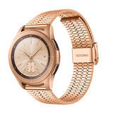 Strap-it® Samsung Galaxy Watch 42mm roestvrij stalen band (rosé goud) Strap-it® Samsung Galaxy Watch 42mm roestvrij stalen band (rosé goud)