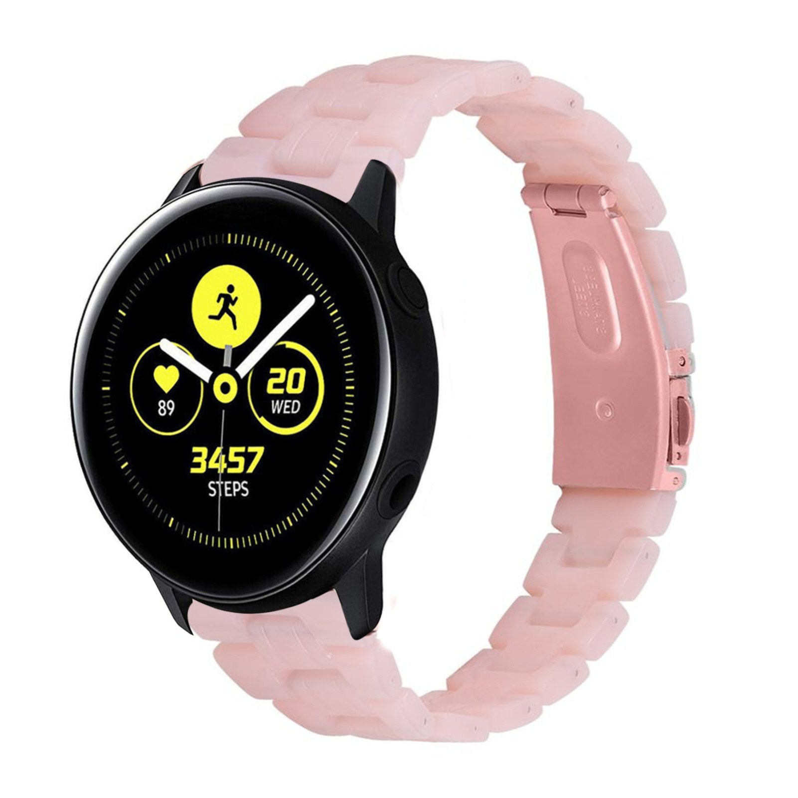 Strap-it Samsung Galaxy Watch Active resin band (roze)