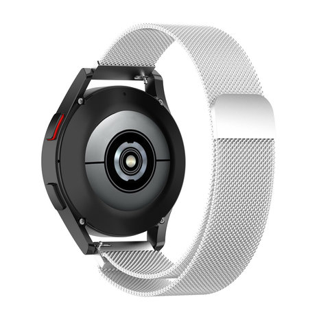 Samsung Galaxy Watch 4 Classic 46mm Milanese band (zilver) -  Smartwatchbanden.nl