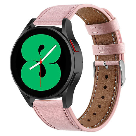 Samsung Galaxy Watch 4 40mm leren bandje roze Smartwatchbanden