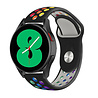 Strap-it® Strap-it Samsung Galaxy Watch 4 - 40mm sport band (zwart/kleurrijk) Strap-it® Strap-it Samsung Galaxy Watch 4 - 40mm sport band (zwart/kleurrijk)