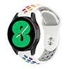 Strap-it® Strap-it Samsung Galaxy Watch 4 - 40mm sport band (wit/kleurrijk) Strap-it® Strap-it Samsung Galaxy Watch 4 - 40mm sport band (wit/kleurrijk)