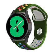Strap-it® Samsung Galaxy Watch 4 - 44mm sport band (legergroen/kleurrijk)
