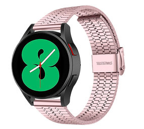 Strap-it® Samsung Galaxy Watch 4 - 40mm roestvrij stalen band (rosé pink)