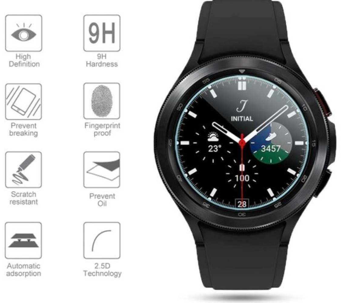 Strap-it® Strap-it Samsung Galaxy Watch 4 Classic 42mm screenprotector (glas)