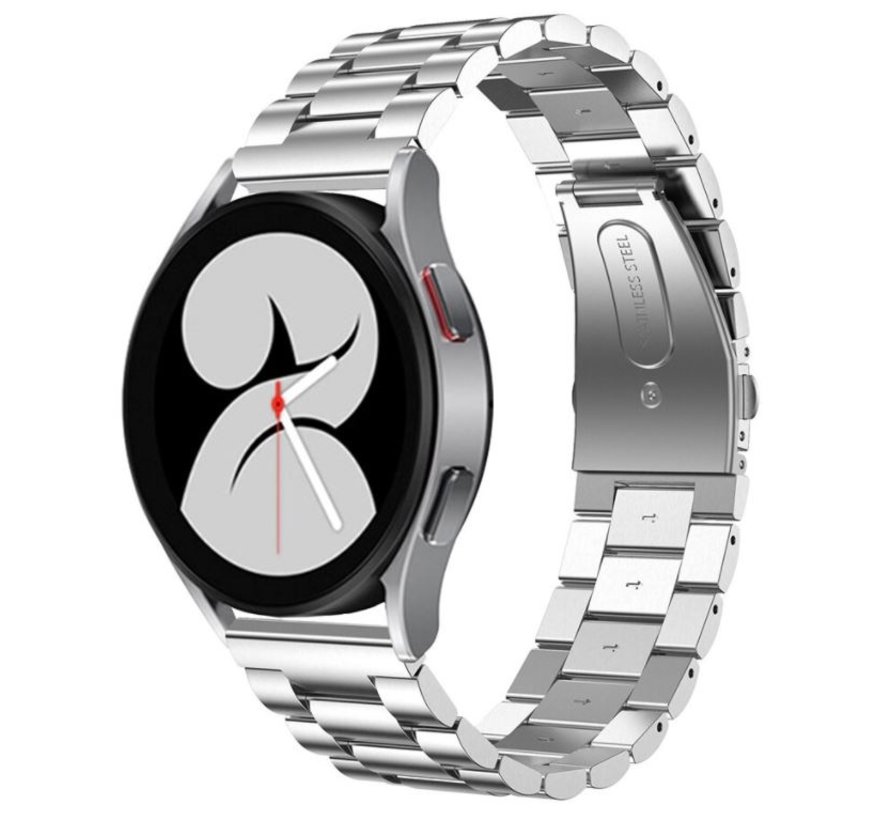 Galaxy Watch 4 stalen (zilver) - Smartwatchbanden.nl
