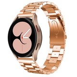 Strap-it® Samsung Galaxy Watch 4 - 40mm stalen band (rosé goud)