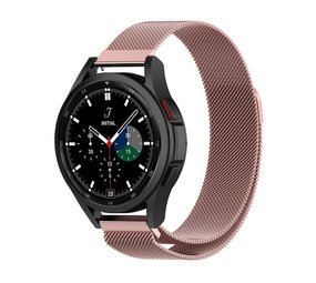 Strap-it® Samsung Galaxy Watch 4 Classic 42mm Milanese band (roze)