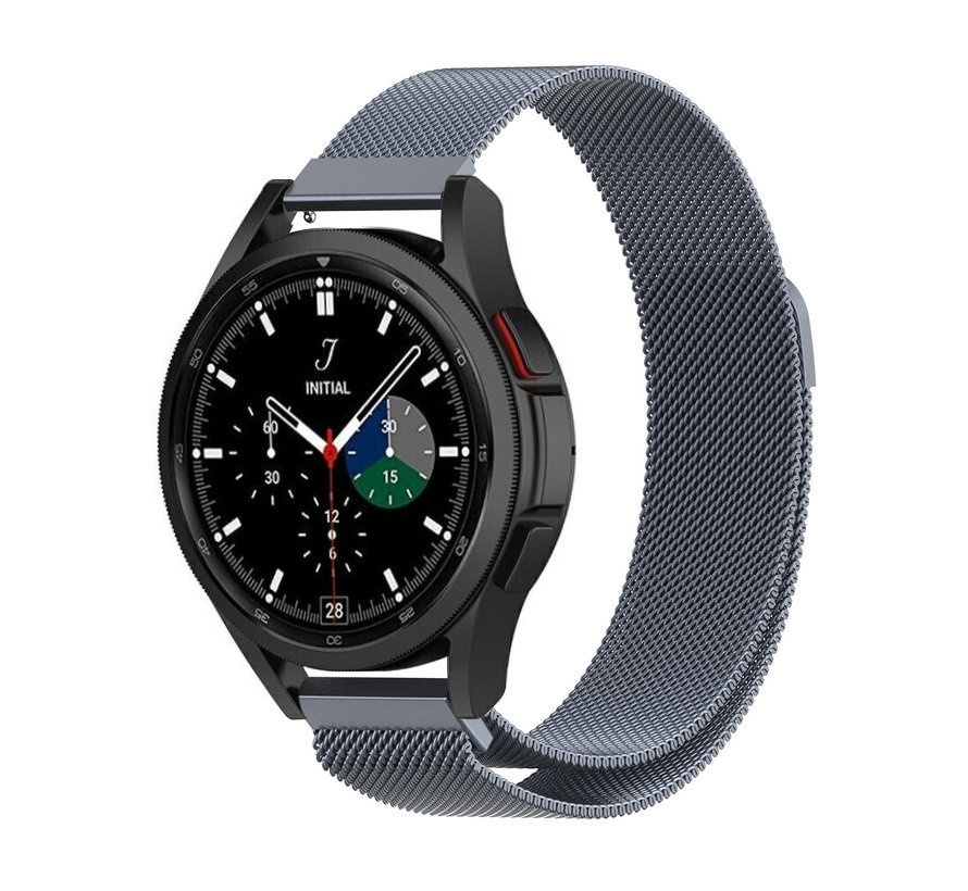 Samsung Galaxy Watch 4 Classic 46mm Milanese band (space grey) -  Smartwatchbanden.nl