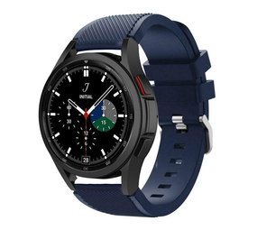 Strap-it® Samsung Galaxy Watch 4 Classic 42mm siliconen bandje (donkerblauw)