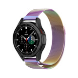 Strap-it® Samsung Galaxy Watch 4 Classic 46mm Milanese band (regenboog)