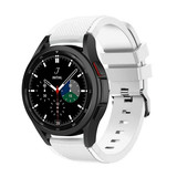 Strap-it® Samsung Galaxy Watch 4 Classic 46mm siliconen bandje (wit) Strap-it® Samsung Galaxy Watch 4 Classic 46mm siliconen bandje (wit)