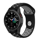 Strap-it® Samsung Galaxy Watch 4 Classic 42mm sport band (zwart/grijs) Strap-it® Samsung Galaxy Watch 4 Classic 42mm sport band (zwart/grijs)