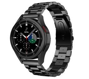 Strap-it® Samsung Galaxy Watch 4 Classic 42mm stalen band (zwart)