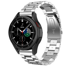 Strap-it® Samsung Galaxy Watch 4 Classic 42mm stalen band (zilver)