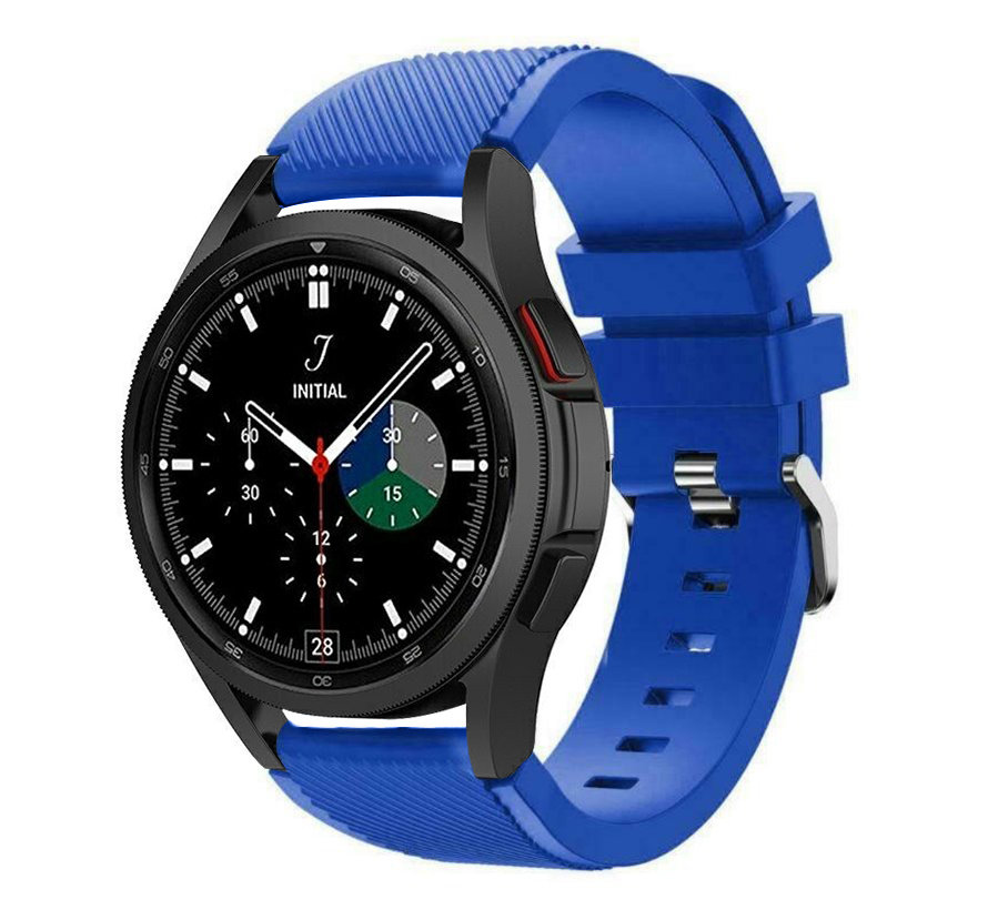 Samsung Galaxy Watch 4 Classic 46mm siliconen bandje (blauw) -  Smartwatchbanden.nl
