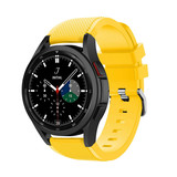 Strap-it® Samsung Galaxy Watch 4 Classic 46mm siliconen bandje (geel) Strap-it® Samsung Galaxy Watch 4 Classic 46mm siliconen bandje (geel)