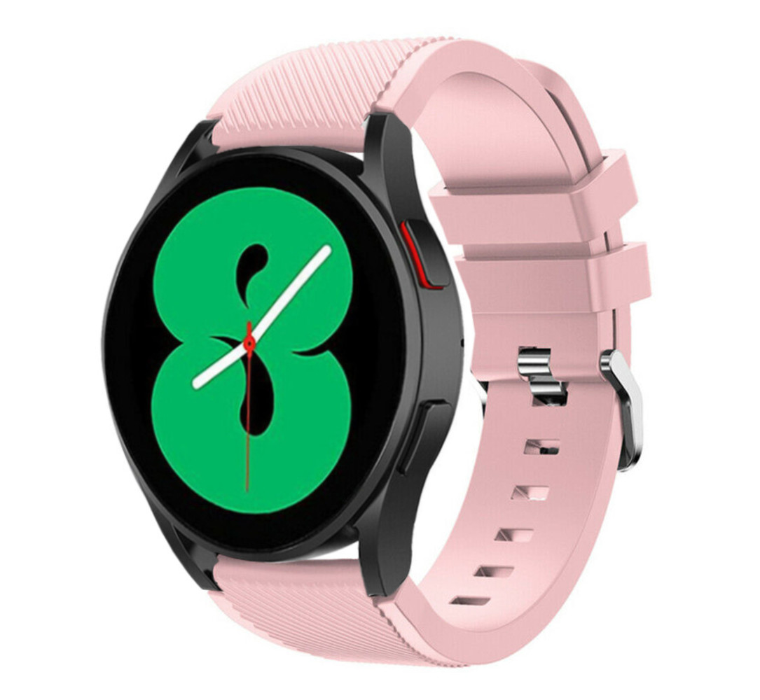 Strap-it® Strap-it Samsung Galaxy Watch 4 - 40mm siliconen bandje (roze) Strap-it® Strap-it Samsung Galaxy Watch 4 - 40mm siliconen bandje (roze)