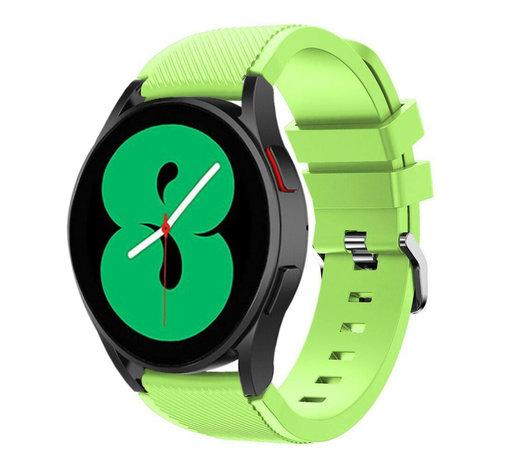 Strap-it® Strap-it Samsung Galaxy Watch 4 - 40mm siliconen bandje (lichtgroen)
