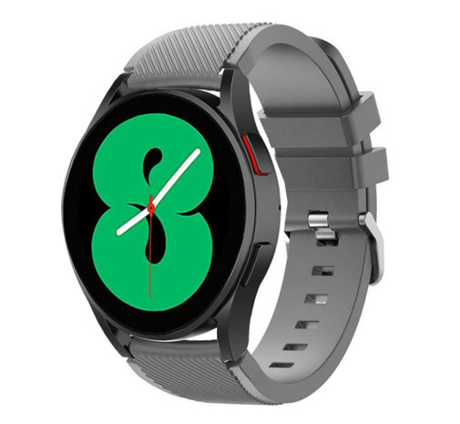 Strap-it® Strap-it Samsung Galaxy Watch 4 - 40mm siliconen bandje (grijs)