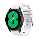 Strap-it® Samsung Galaxy Watch 4 - 44mm siliconen bandje (wit)