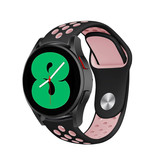 Strap-it® Samsung Galaxy Watch 4 - 44mm sport band (zwart/roze)