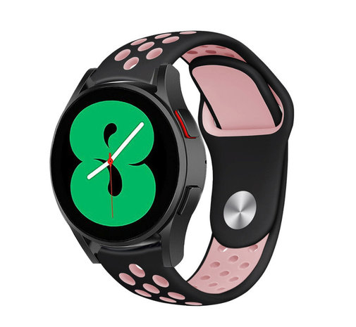 Strap-it® Strap-it Samsung Galaxy Watch 4 - 44mm sport band (zwart/roze)