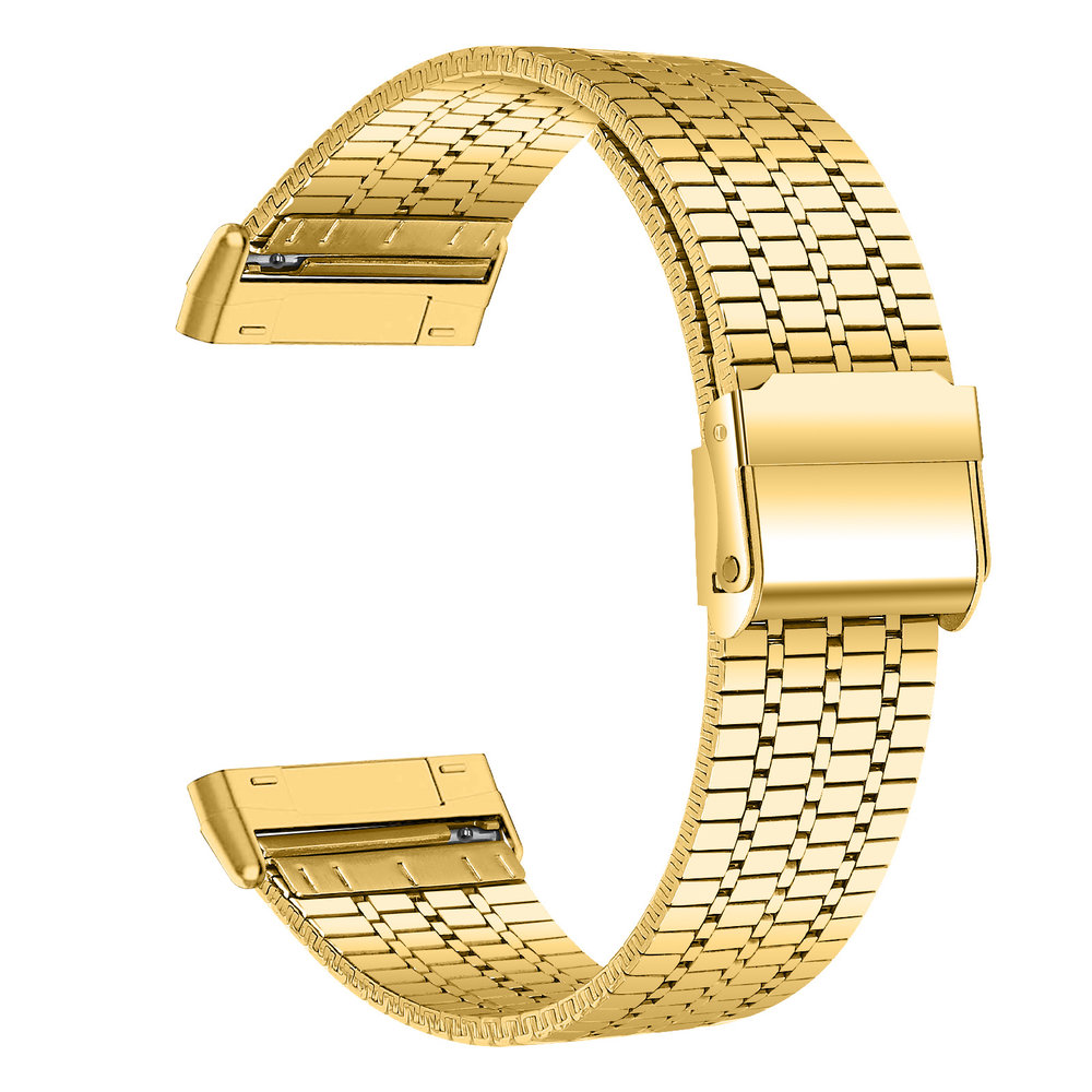 Strap-it® Strap-it Fitbit Sense roestvrij stalen band (goud) Strap-it® Strap-it Fitbit Sense roestvrij stalen band (goud)