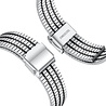 Strap-it® Strap-it Fitbit Sense roestvrij stalen band (zilver/zwart) Strap-it® Strap-it Fitbit Sense roestvrij stalen band (zilver/zwart)