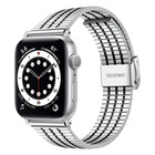 Strap-it® Strap-it Apple Watch roestvrij stalen band (zilver/zwart)