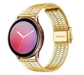 Strap-it® Samsung Galaxy Watch Active roestvrij stalen band (goud) Strap-it® Samsung Galaxy Watch Active roestvrij stalen band (goud)