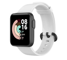 Strap-it® Xiaomi Mi Watch Lite siliconen bandje (wit)