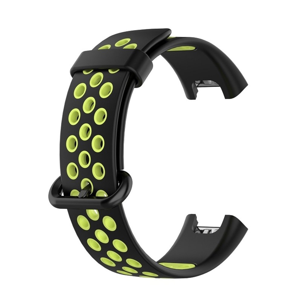 Strap-it® Strap-it Xiaomi Mi Watch Lite sport bandje (zwart/groen)