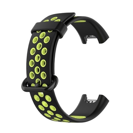 Strap-it® Strap-it Xiaomi Mi Watch Lite sport bandje (zwart/groen)