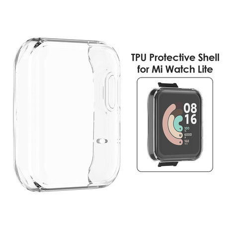 Strap-it® Strap-it Xiaomi Mi Watch Lite TPU beschermhoes (transparant) Strap-it® Strap-it Xiaomi Mi Watch Lite TPU beschermhoes (transparant)