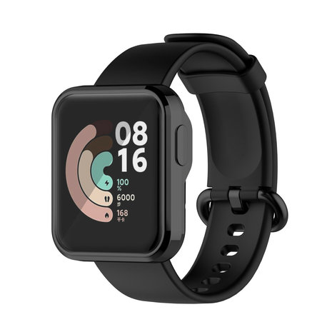 Strap-it® Strap-it Xiaomi Mi Watch Lite TPU beschermhoes (zwart)