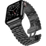 Strap-it® Apple Watch Presidential stalen band (zwart)