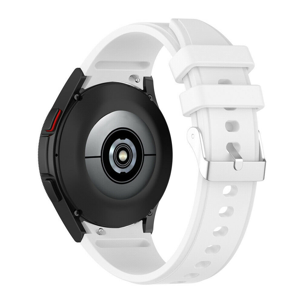 Strap-it® Strap-it Samsung Galaxy Watch 4 Classic 42mm siliconen band (wit)