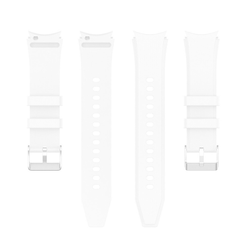 Strap-it® Strap-it Samsung Galaxy Watch 4 Classic 42mm siliconen band (wit)
